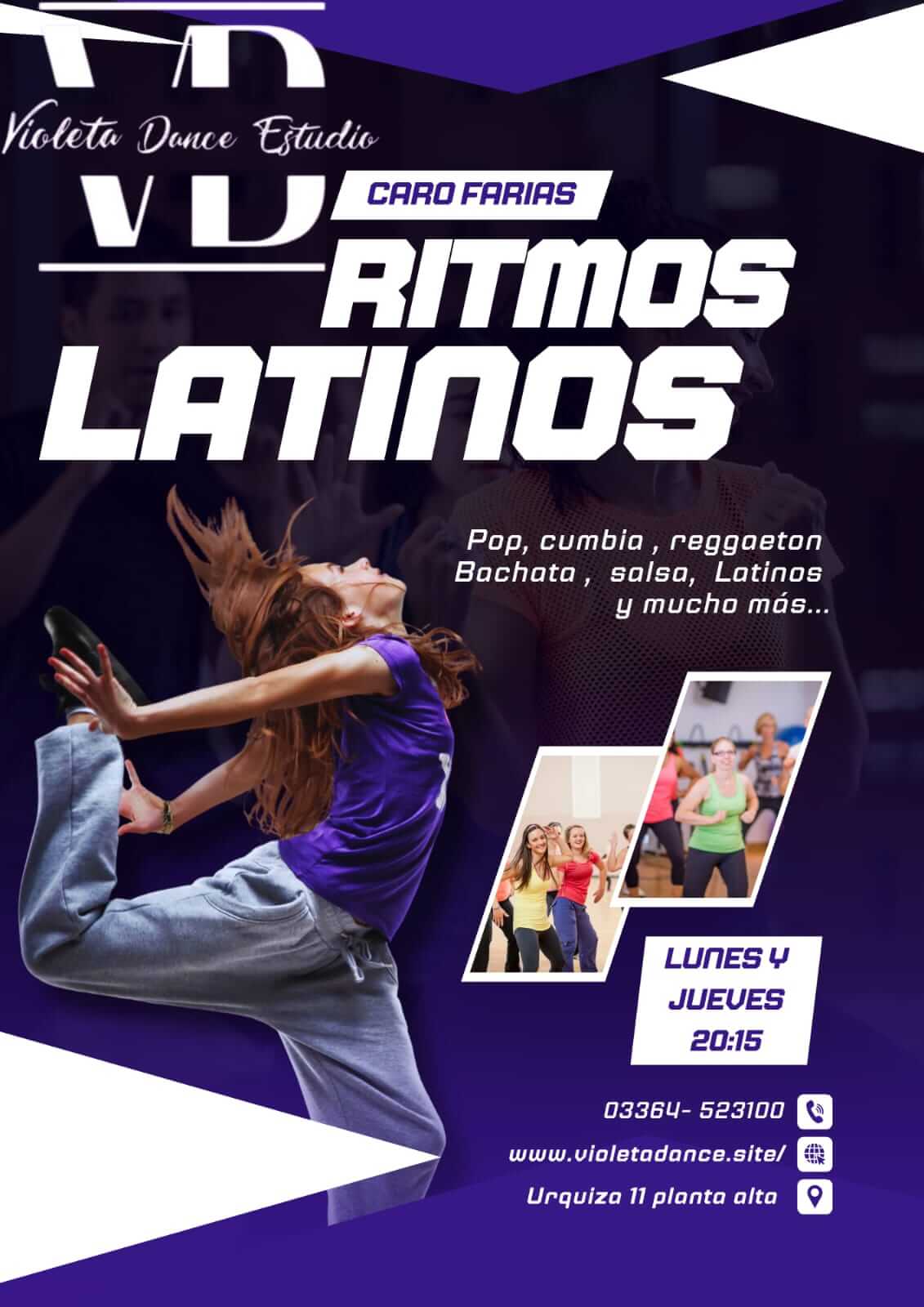 Flyer de nueva clase de Ritmos latinos